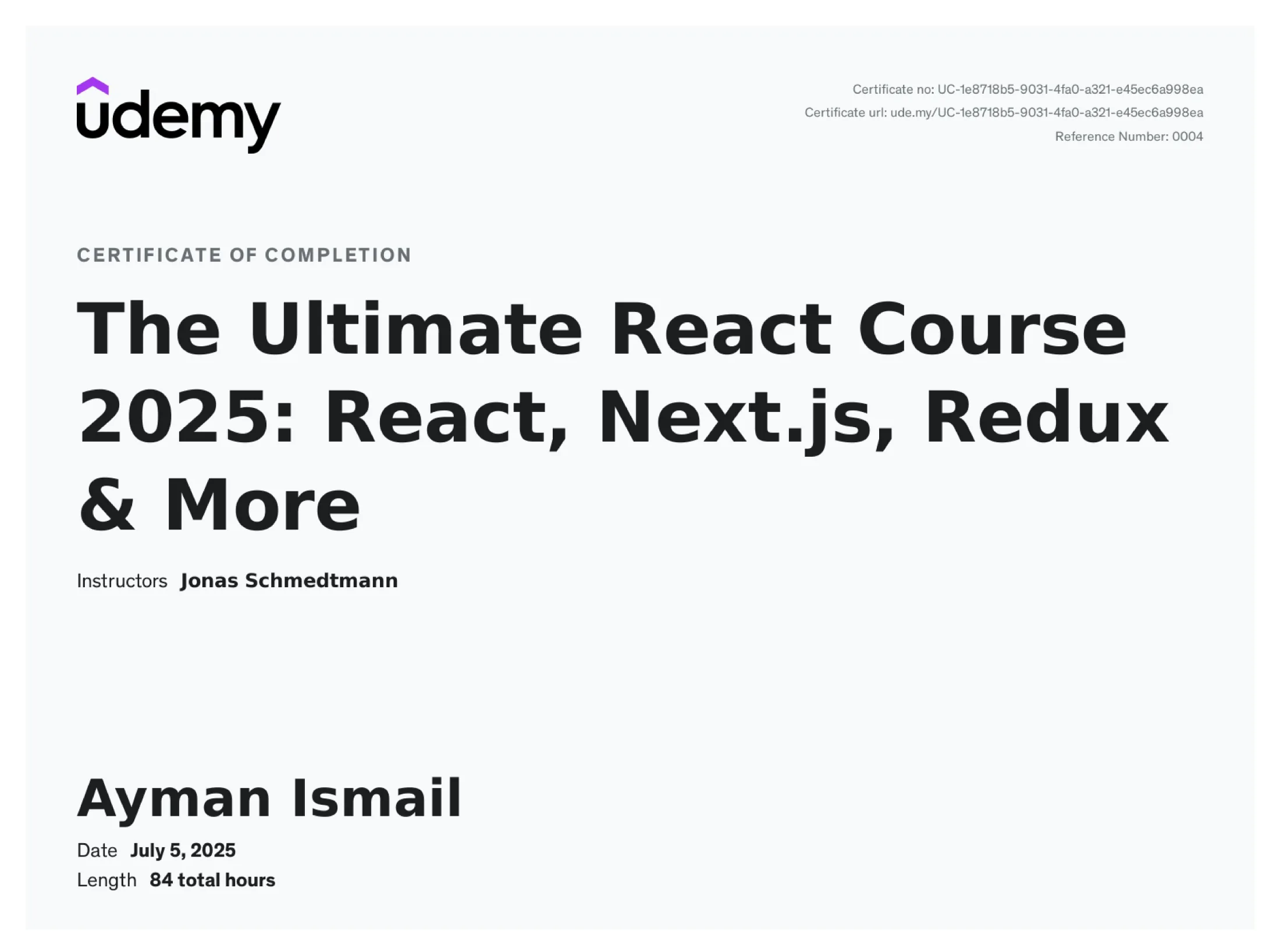 The Ultimate React Course 2025: React, Next.js, Redux & More